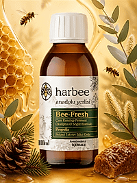 Harbee Bee-Fresh Bitkisel Takviye Edici Gıda -Propolis, Kara Mürver, C Vitamini ve Çinko 150 ml