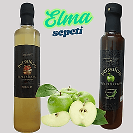 Doğal Elma Sirkesi 500 ml + Doğal Yeşil Elma Ekşisi 350 gr